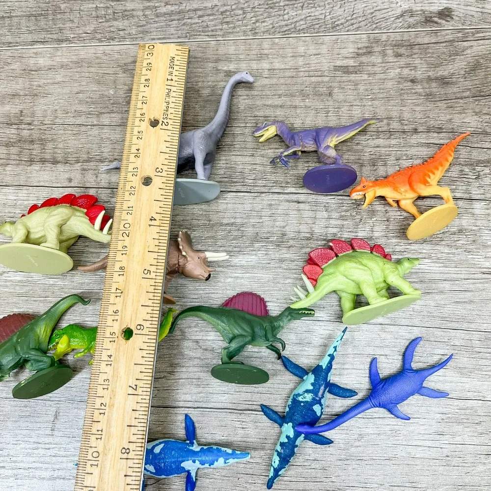 Phidal Dinosaur Figurine Lot of 12 T-Rex Stegosaurus Brachiosaurus Toy Figures
